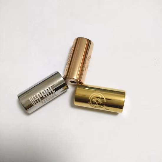 Custom Engraved Metal 18K Gold / Rose Gold / Silver / Black Tones Bracelet Charm Bead