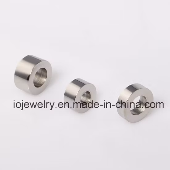 Custom Engraved Metal 18K Gold / Rose Gold / Silver / Black Tones Bracelet Charm Bead