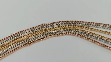 Imitazione placcata in oro 18 carati collana in acciaio inossidabile braccialetto alla caviglia che fa catena di moda doppio cordolo catena di gioielli polacca per gioielli di moda da donna all'ingrosso